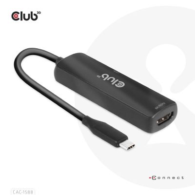 5. CLUB3D CAC-1588 Kabeladapter 0,17 m USB Typ-C HDMI Schwarz