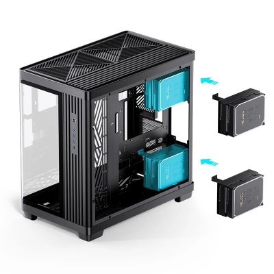 12. Jonsbo TK-4 Gehäuse, Midi-Tower, ATX, Tempered Glass – schwarz