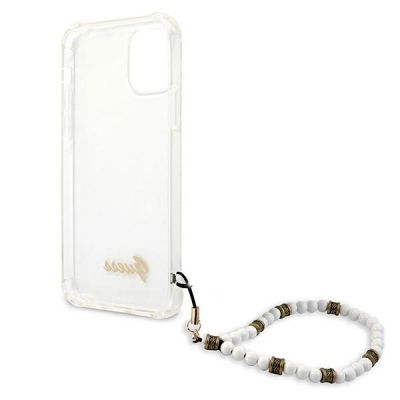 7. Guess GUHCP12LKPSWH iPhone 12 Pro Max 6,7" Transparentes Hardcase White Pearl