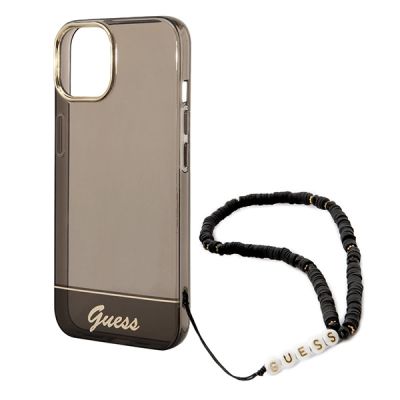 5. Guess GUHCP14MHGCOHK iPhone 14 Plus 6,7 "schwarz / schwarzes Hardcase Translucent Pearl Strap