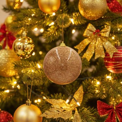 17. SICHERER KUNSTSTOFFKUGEL 8 CM MICA GOLD