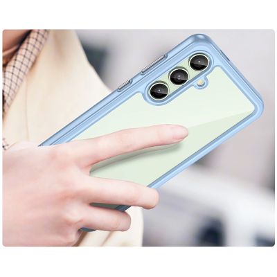 6. Outer Space Case Silikonhülle mit Gelrahmen für Samsung Galaxy S24 FE – blau