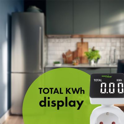 7. GREENBLUE Energiezähler, Wattmeter, 16 A, max. 3680 W, Speichersicherung GB620 E