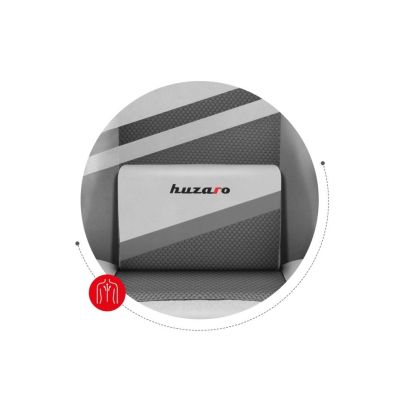 14. Huzaro Force 4.4 Grauer Mesh-Gaming-Stuhl