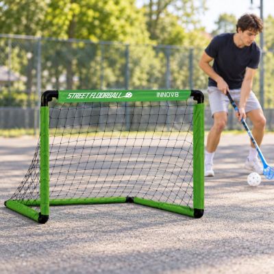 5. Faltbares Floorball-Tor, 2 Schläger und Ball, 91 x 6 x 61 cm, Enero
