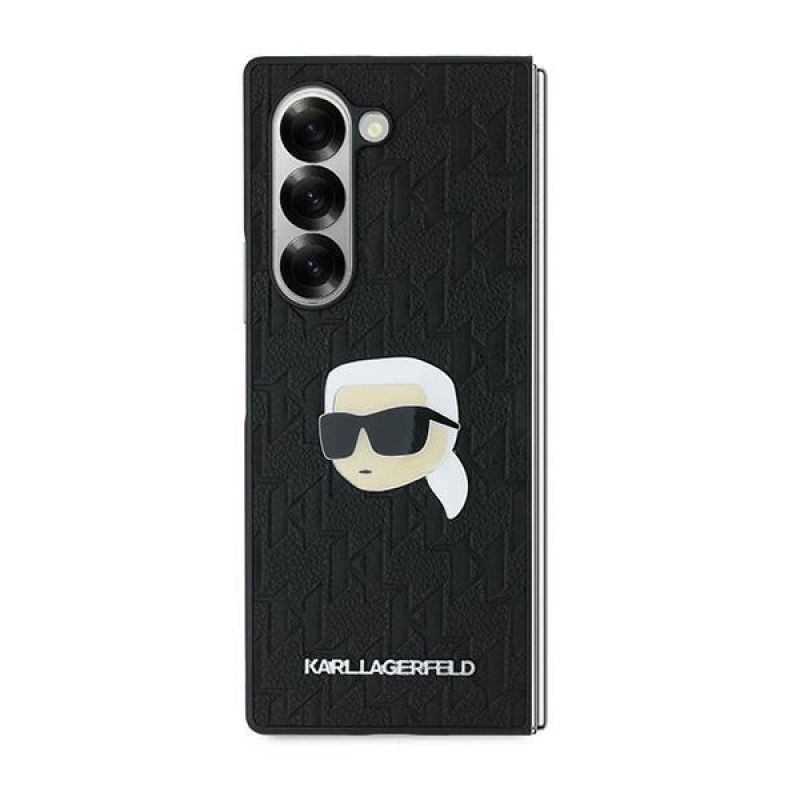 2. Karl Lagerfeld Saffiano Monogram Head Pin Hülle für Samsung Galaxy Z Fold 6 – Schwarz
