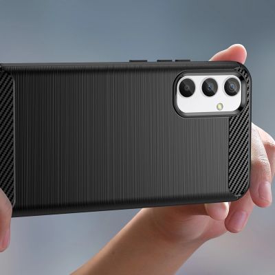 5. Carbon Case Hülle für Realme 10 Pro flexible Silikon-Carbon-Hülle schwarz
