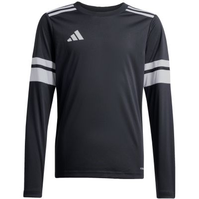 11. adidas Squadra 25 Langarmtrikot für Kinder Schwarz-Weiß JJ0047