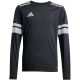 11. adidas Squadra 25 Langarmtrikot für Kinder Schwarz-Weiß JJ0047