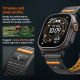 8. Spigen Athlex Air 2 Armband für Apple Watch (44 / 45 / 46 / 49 mm) – Schwarz und Orange
