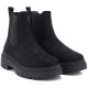 4. Schwarze Wildleder-Ankle-Boots mit Plateau für Damen, Big Star UU274858
