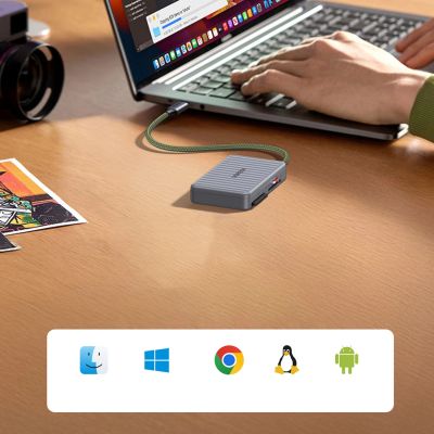 9. Ugreen CM868 USB-C Speicherkartenleser – Grau