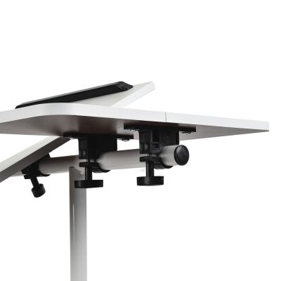6. MACLEAN Mobiler Schreibtisch-/Laptopständer, Weiß, Höhenverstellbar 59–89 cm, max. 30 kg, MC-121 W