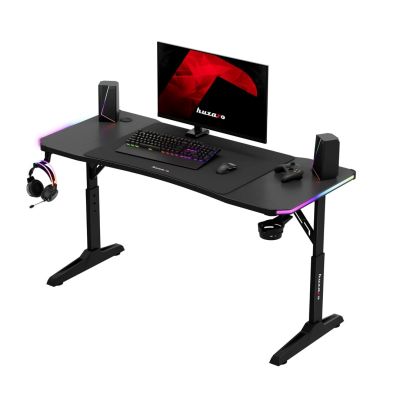 4. Huzaro Hero 3.6 RGB Schwarzer Gaming-Schreibtisch