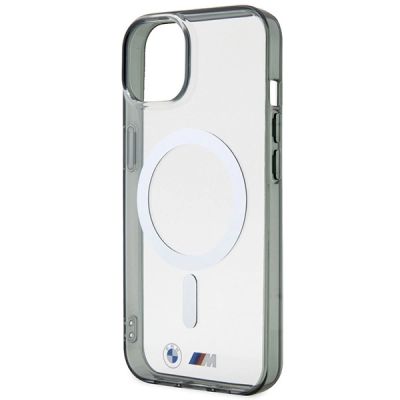 6. BMW Silver Ring MagSafe Hülle für iPhone 14 Plus – transparent