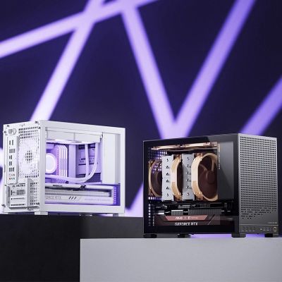 4. Jonsbo D32 PRO White PC-Gehäuse, Mini-Gehäuse, mATX, Tempered Glass – weiß