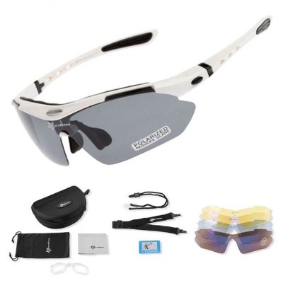 2. Polarisierte Fahrradbrille Rockbros 10002 – weiß