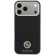 3. Guess MagSafe Hülle mit genarbtem, rundem Strass-Logo für iPhone 18 Pro Max / 17 Pro Max – Schwarz
