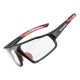 7. Rockbros SP216BK Photochrome UV400-Fahrradbrille, Schwarz und Rot