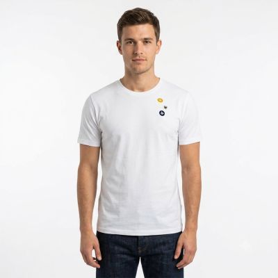 3. Wood Ace Patches T-Shirt Weiß - 10235704-2222-Weiß