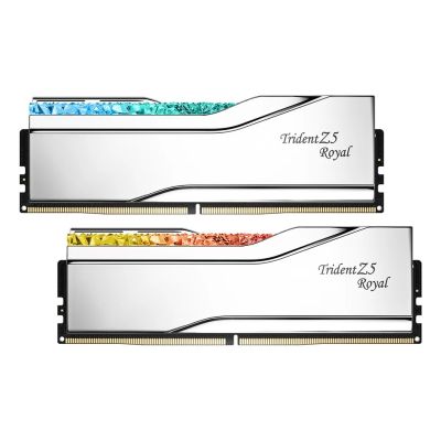 G.SKILL TRIDENT Z5 ROYAL RGB DDR5 2x16GB 6400MHz CL32 XMP3 SILBER F5-6400J3239G16GX2-TR5S