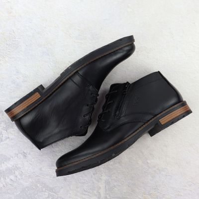 5. Herren-Ankle-Boots aus Leder, ungefüttert, schwarz, Rieker14609-00