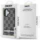8. DKNY iPhone 16 Hülle mit Karomuster und bedruckten Streifen – Schwarz