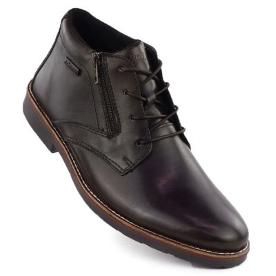 Rieker 15324-25 Herren-Lederstiefeletten, wasserdicht, ungefüttert, braun