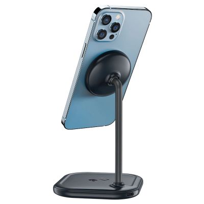 3. Acefast 15W Qi Wireless Charger für iPhone (mit MagSafe) und Apple AirPods Ständerhalter Magnethalter grau (E6 grau)