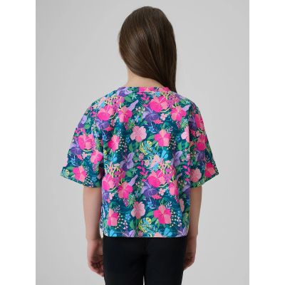 2. Mädchen-T-Shirt mit kastenförmigem Schnitt und Aufdruck 4F 4FJRAW26TTSHF4243-90A