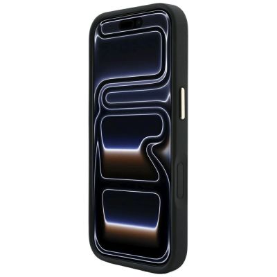5. Guess Stripe Peony 4G Logo MagSafe Hülle für iPhone 17 Pro Max / 18 Pro Max - Schwarz