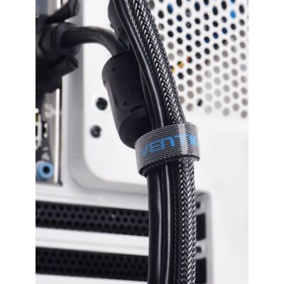 3. Vention 3m schwarzer Kabelorganisator mit Klettverschluss