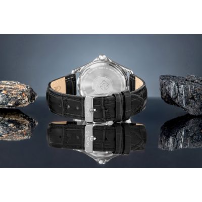 6. Giewont Elegance Saphir Herrenuhr Schwarz und Blau GW5160-A6