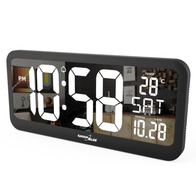 5. GRÜNBLAU LCD-WANDUHR MIT TEMPERATURSENSOR GB214