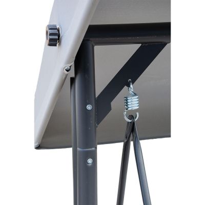 4. NINA Garten- und Balkonschaukel, 3-Sitzer, Grau