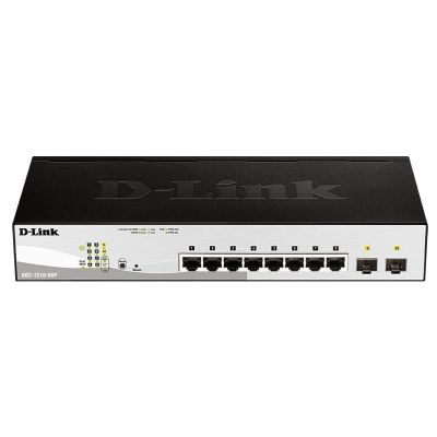 3. D-Link DGS-1210-08P Managed L2 Gigabit Ethernet (10/100/1000) PoE-Unterstützung Schwarz