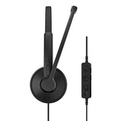 5. EPOS IMPACT 100 MS Stereo-Kopfhörer mit Kabel, On-Ear, USB-C + USB-A
