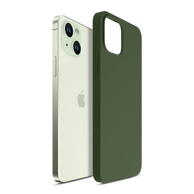 8. 3mk Hardy Silikon-MagCase für iPhone 15 Plus – grün