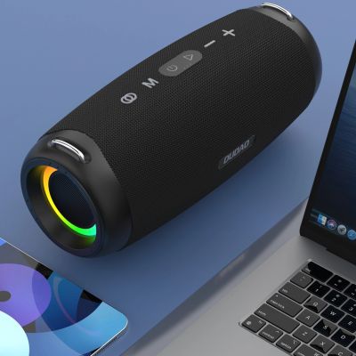 5. Dudao Y21Pro Kabelloser Lautsprecher mit RGB-Hintergrundbeleuchtung, Bluetooth 5.3 – Schwarz