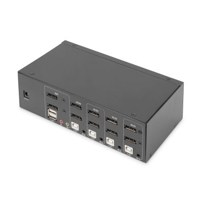 2. KVM-Switch, 4 Ports, 4K 60Hz, 8x DP IN, 2x DP OUT, 2x USB A, 2x Audio IN & OUT
