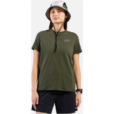 2. Damen-Kurzarmshirt ODLO T-Shirt Crew Neck S/S COTTON BLEND UNLIMITED, grün