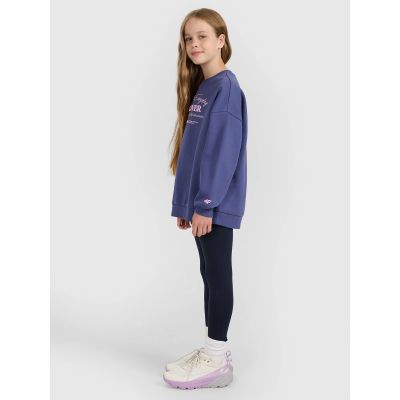 6. Oversized Sweatshirt ohne Kapuze für Mädchen 4F 4FJRAW25TSWSF2428-33S