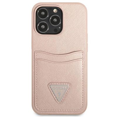 3. Guess GUHCP13LPSATPP iPhone 13 Pro / 13 6.1 "Pink / Pink Hardcase SaffianoTriangle Logo Cardslot