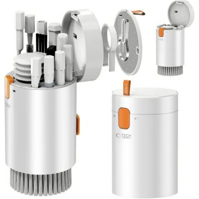 3. Tech-Protect 20-in-1 Multifunktions-Reinigungsset für Smartphone, Tablet, Laptop und Kopfhörer – Weiß