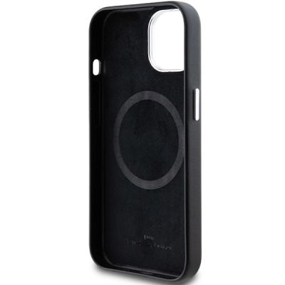 7. BMW Signature Wrapped Metal MagSafe Case für iPhone 14/15/13 – Schwarz