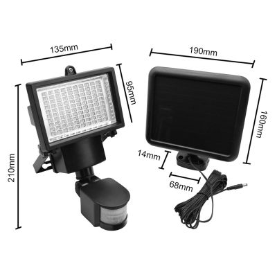 24. MACLEAN Solar-LED-Flutlicht mit Sensor IP44 MCE442