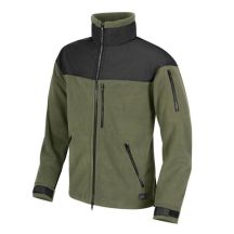 Klassisches Army-Sweatshirt – Fleece – Olivgrün/Schwarz