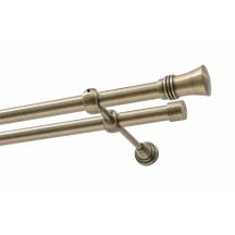 Doppelte Gardinenstange Ø 19 mm Antikmessing 160 cm Capri Kowalski
