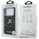 8. Karl Lagerfeld IML Glitter Karl&Choupette Heads Logo MagSafe Case für iPhone 17 Pro - Schwarz