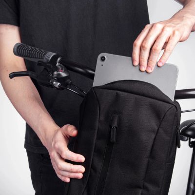 6. Wozinsky WSB6GR Scooter-Lenkertasche mit Schultergurt, 5 l – Grau